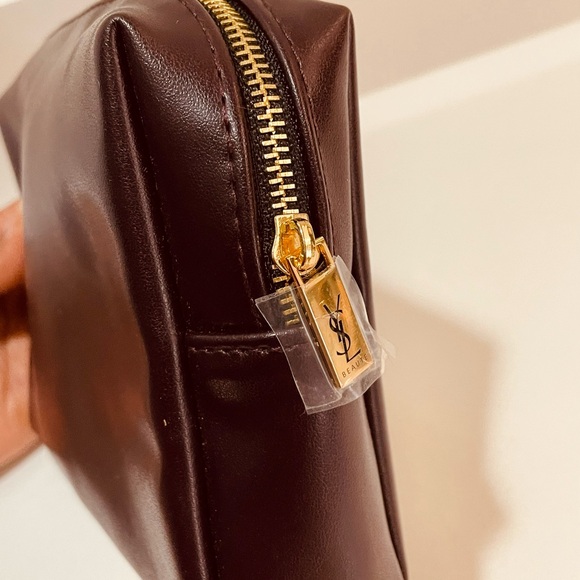 Yves Saint Laurent (YSL) Beaute Cosmetic Bag with Heart, Kiss & Star Studs - Picture 6 of 11